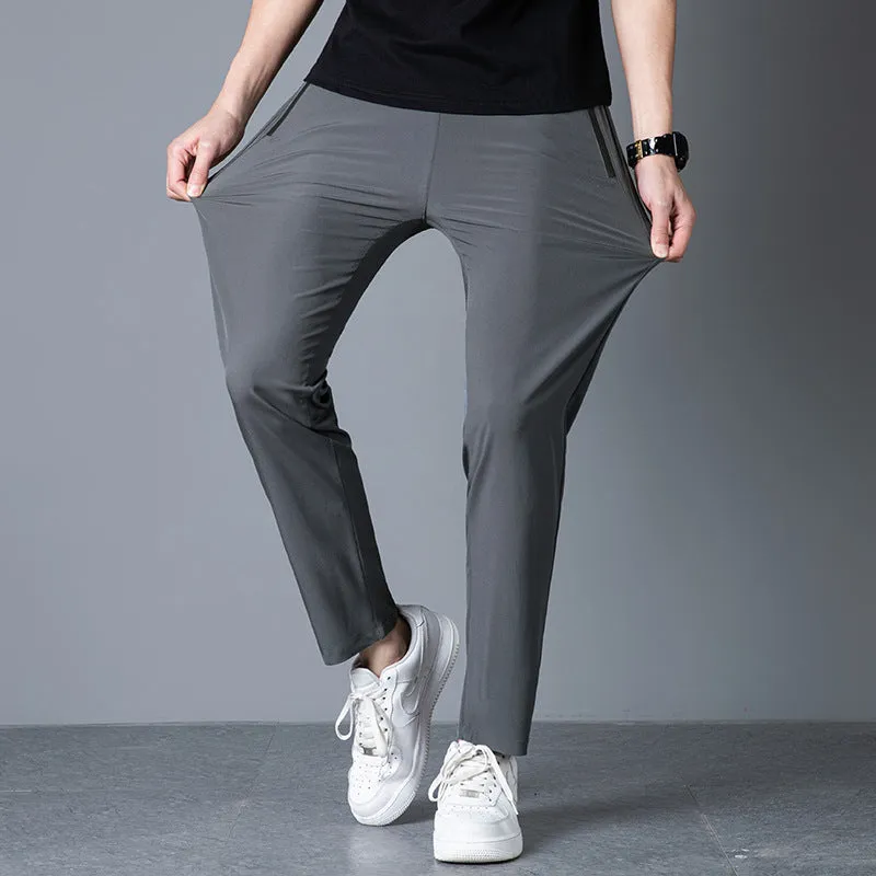 Summer Silk Breathable Long Pants Sport Pants