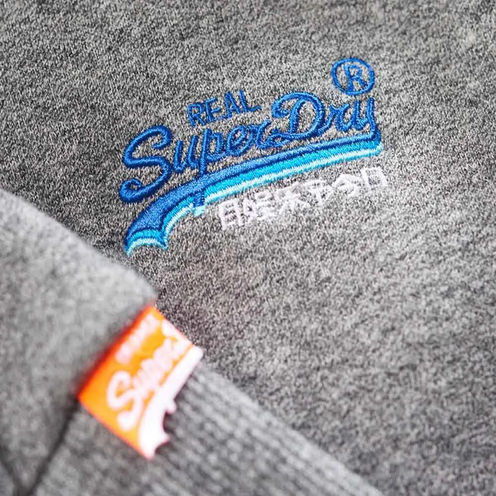 Superdry Orange Label Cali Zip Up Hoodie - Ash Grindle Grey