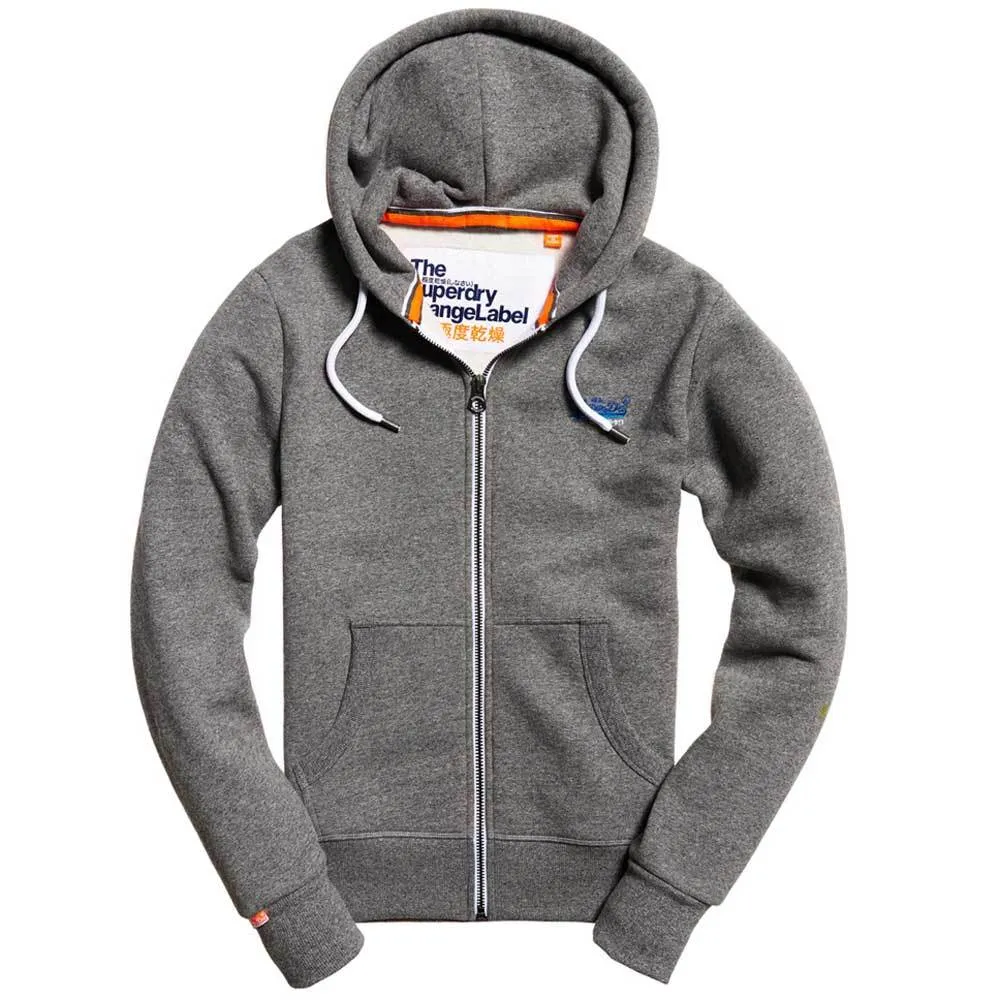 Superdry Orange Label Cali Zip Up Hoodie - Ash Grindle Grey