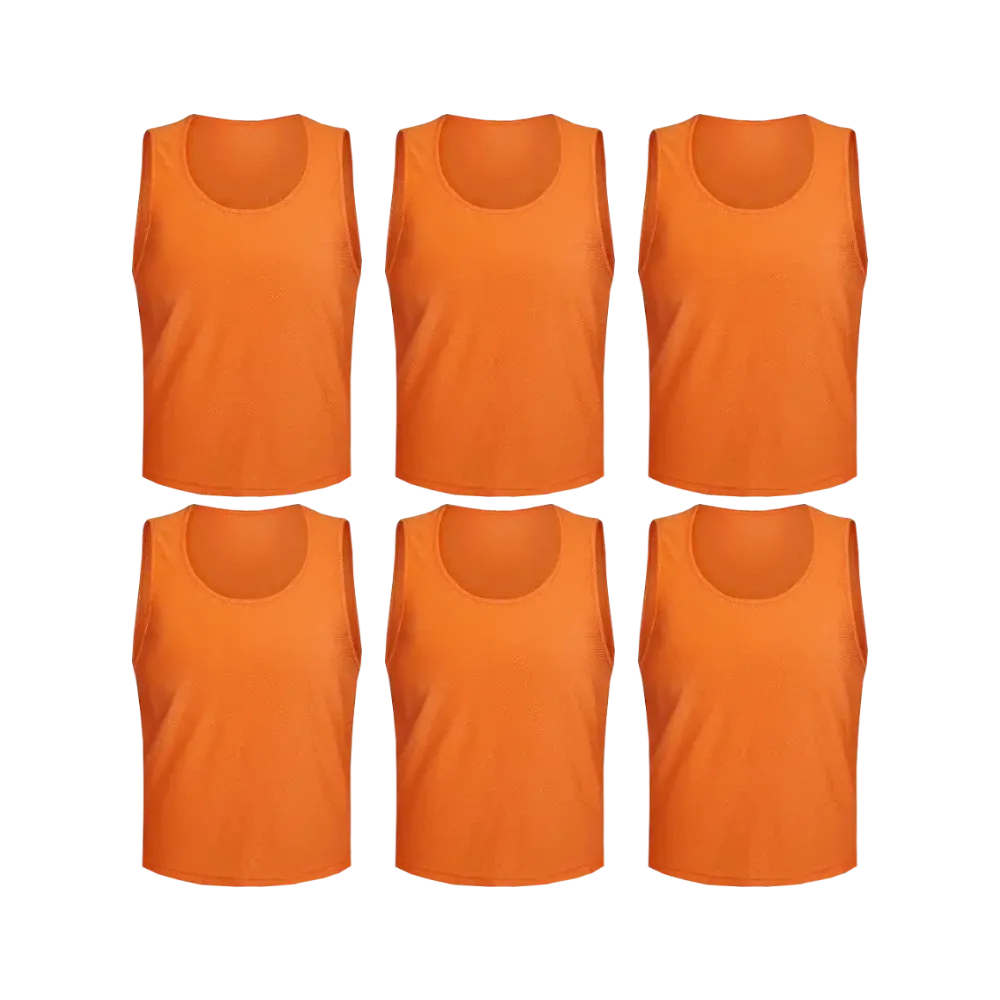 Team Practice Mesh Scrimmage Vests Sport Pinnies Training Bibs (6 Pieces)