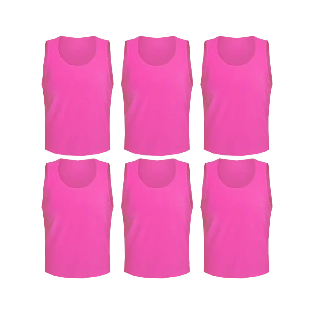 Team Practice Mesh Scrimmage Vests Sport Pinnies Training Bibs (6 Pieces)