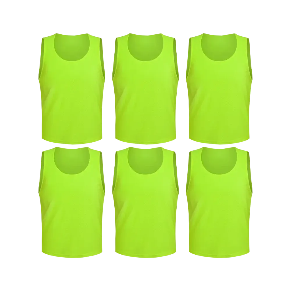 Team Practice Mesh Scrimmage Vests Sport Pinnies Training Bibs (6 Pieces)