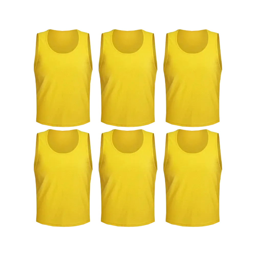 Team Practice Mesh Scrimmage Vests Sport Pinnies Training Bibs (6 Pieces)