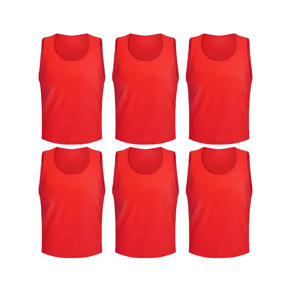 Team Practice Mesh Scrimmage Vests Sport Pinnies Training Bibs (6 Pieces)