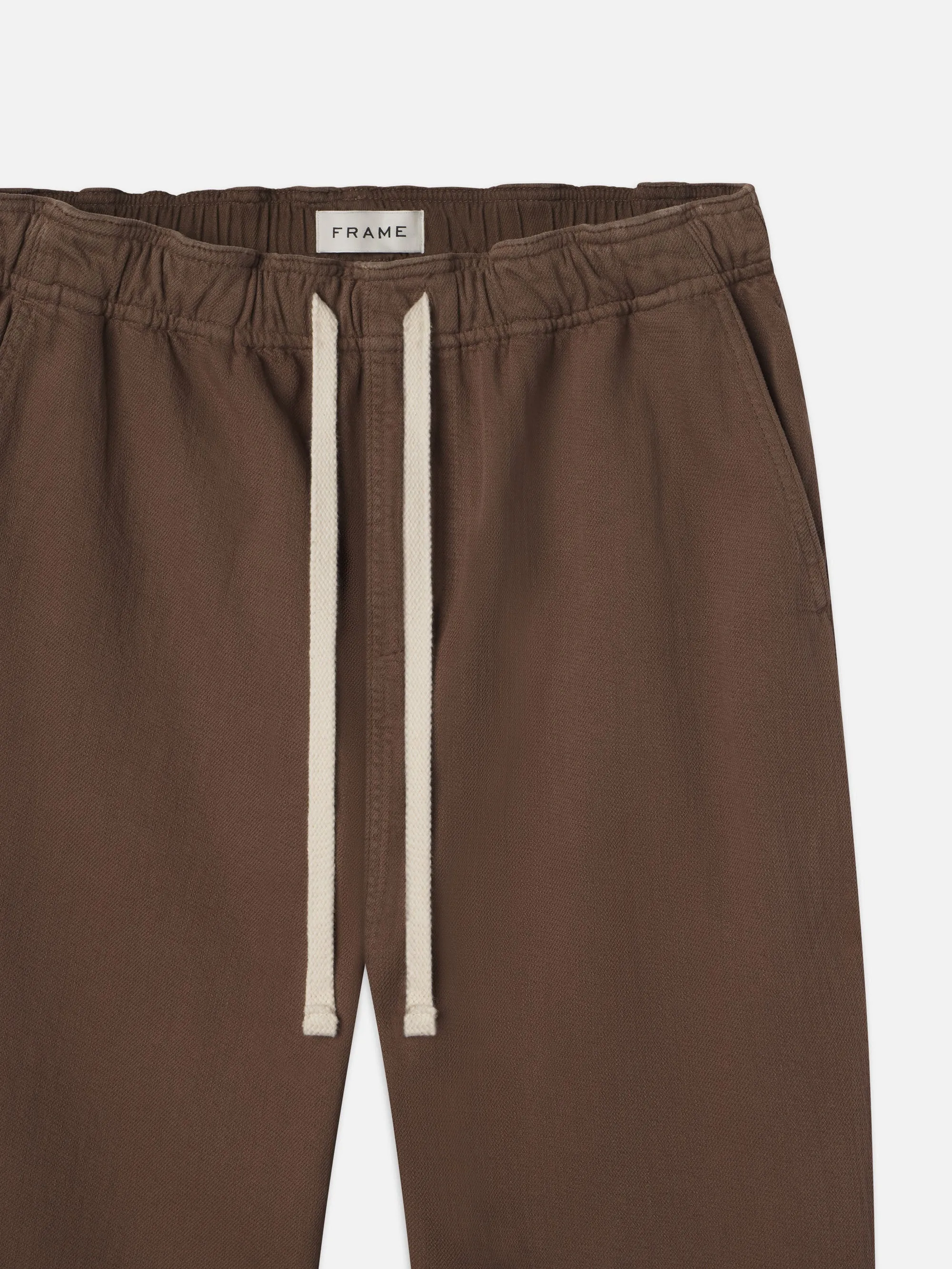 Textured Terry Travel Pant -- Taupe