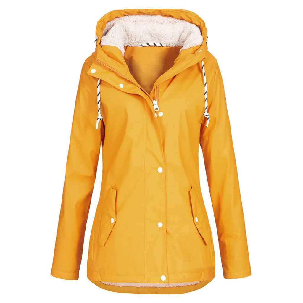 Trendy Hooded Jacket With Cap For Women's-GlamzLife