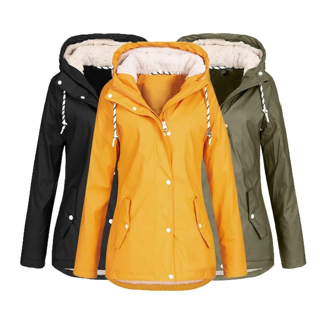 Trendy Hooded Jacket With Cap For Women's-GlamzLife