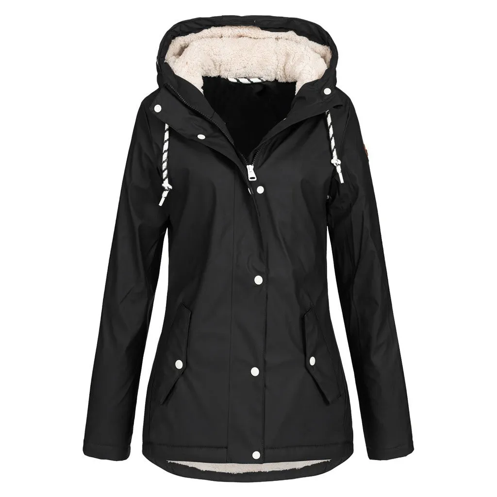 Trendy Hooded Jacket With Cap For Women's-GlamzLife