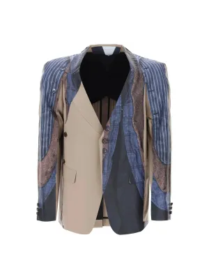 Trompe L'oeil Print Wool Blazer