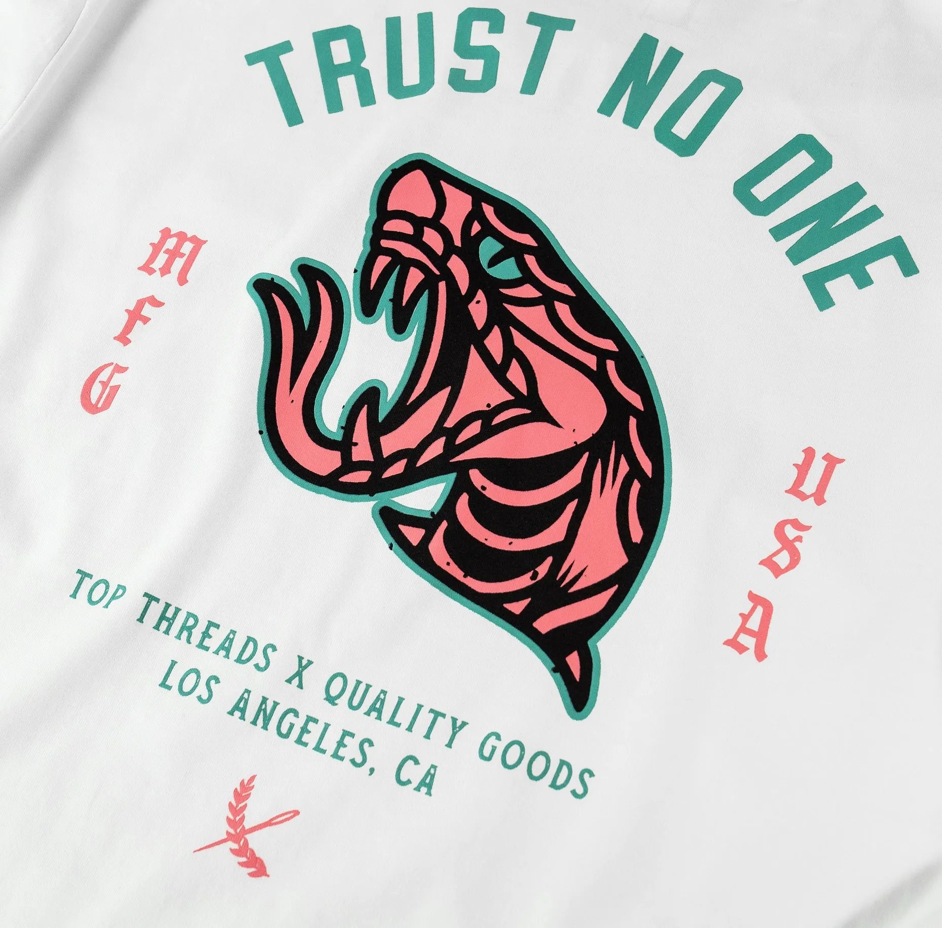 TRUST NO ONE TEE - WHITE