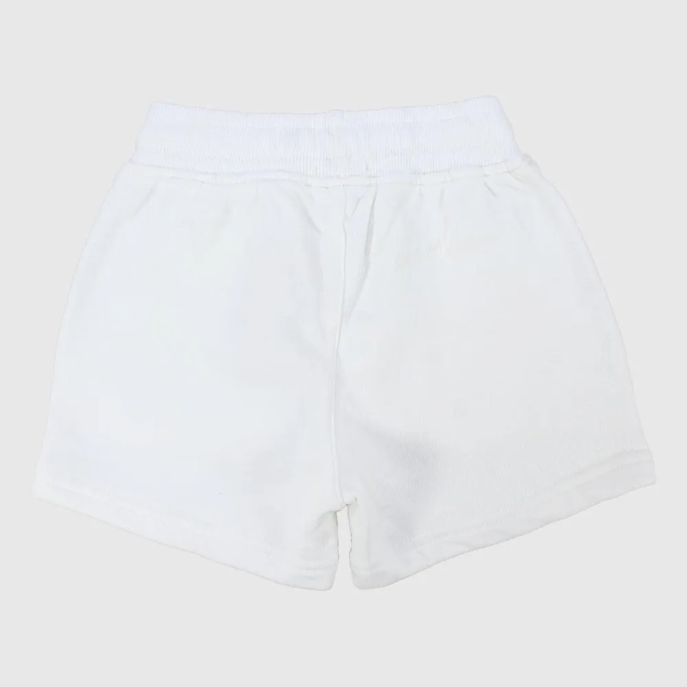 Unisex White Comfy Shorts