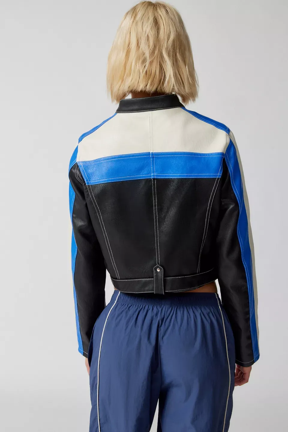 UO Jordan Faux Leather Fit Racer Moto Jacket by TJS