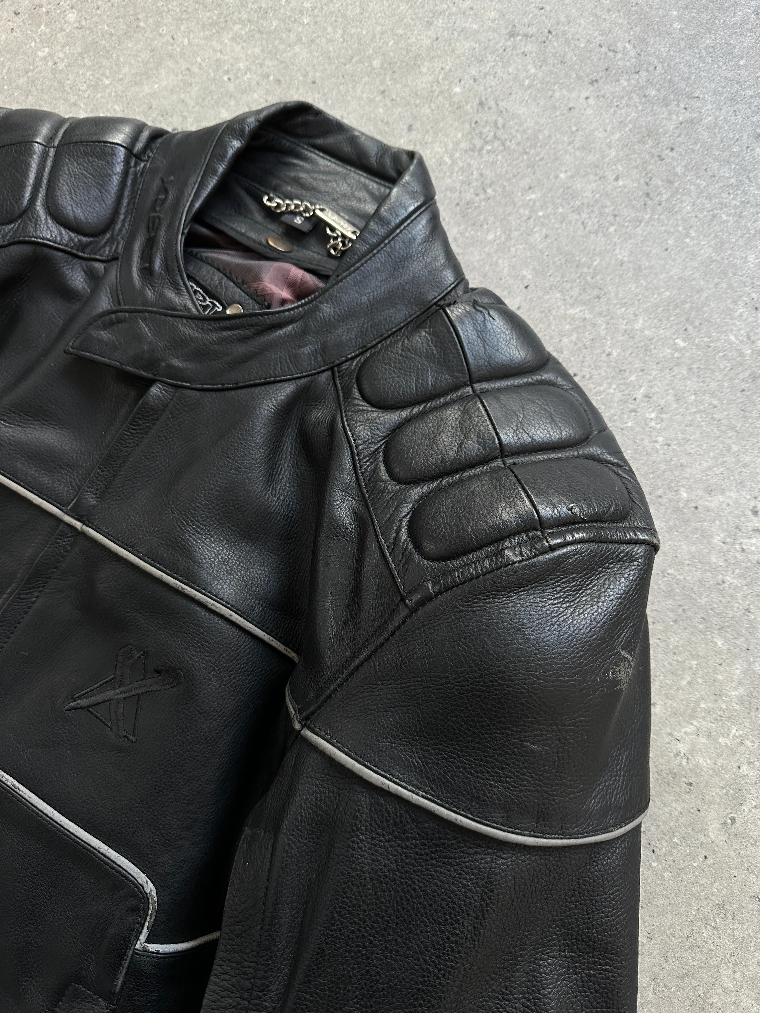 Vintage Leather Motorcycle Jacket - S