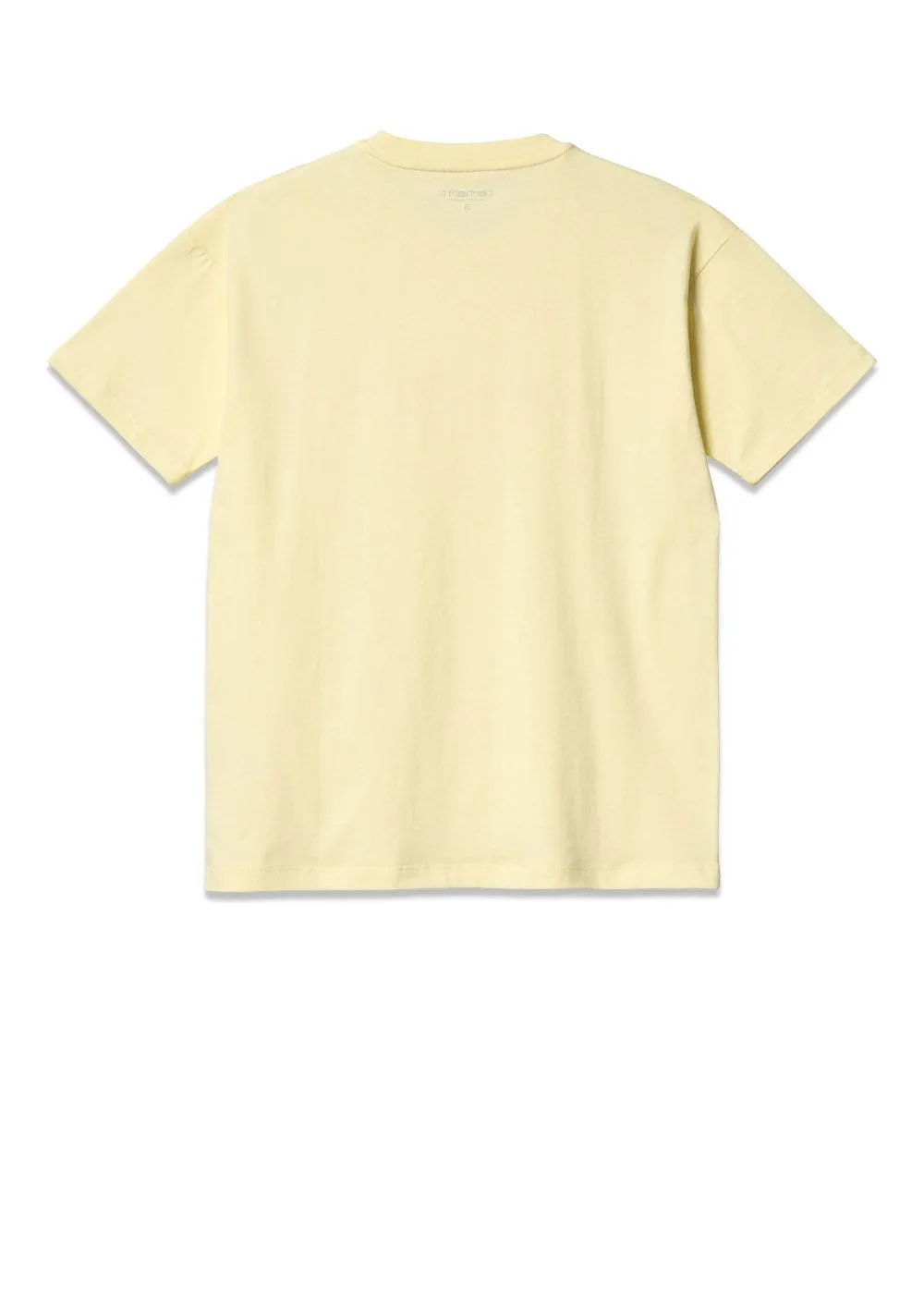 W' S/S Script T-Shirt - Soft Yellow / Popsicle