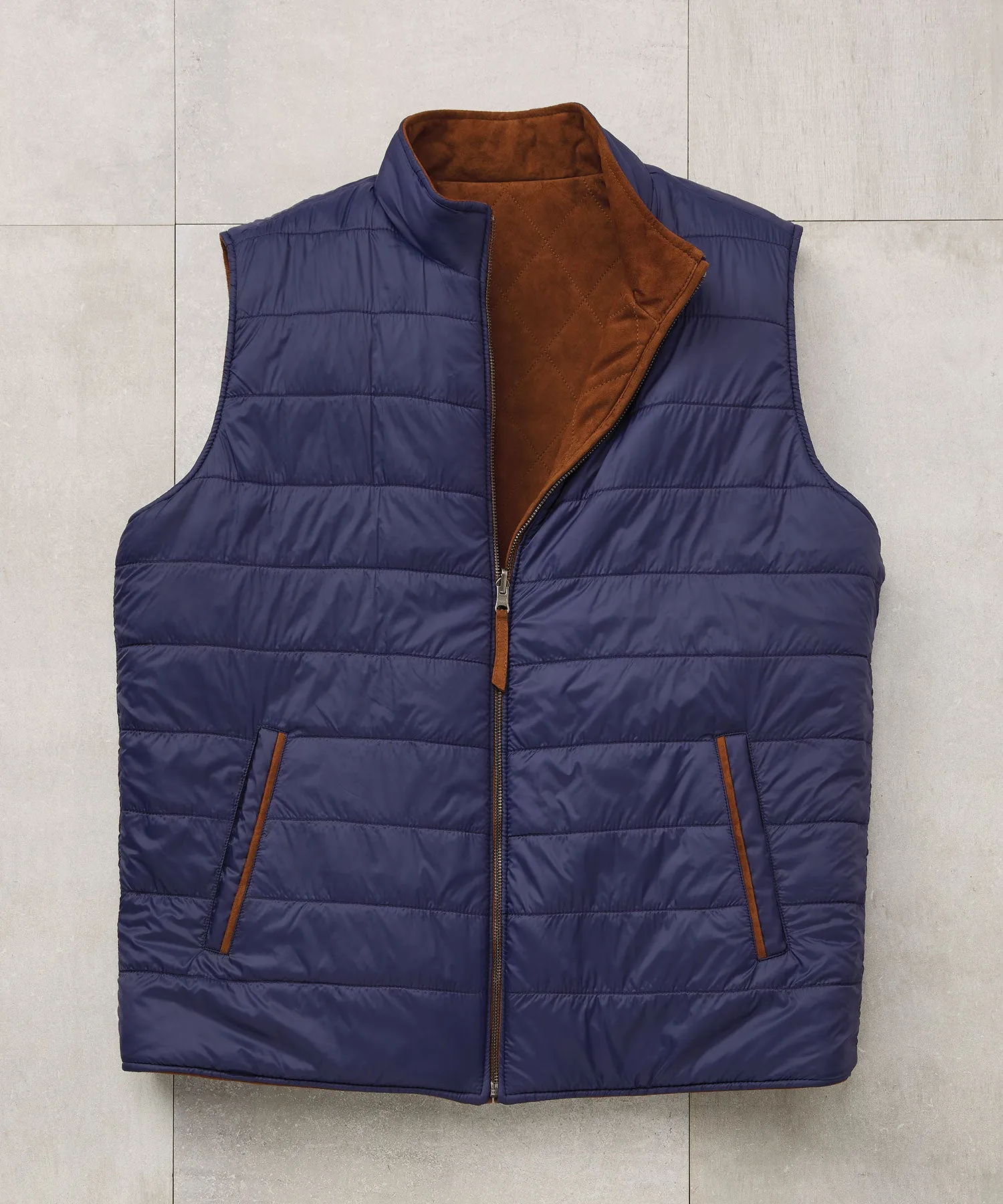 Westport Black Reversible Suede Vest