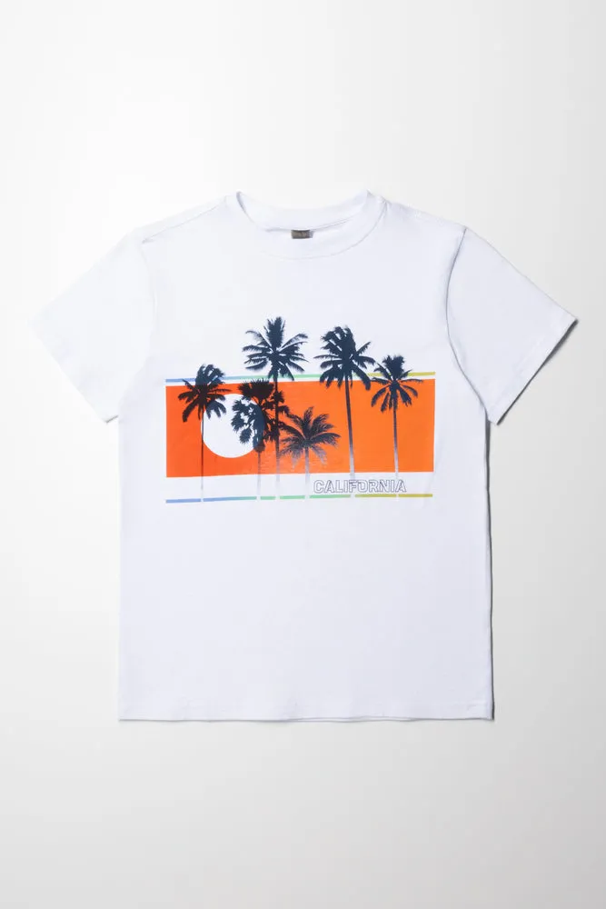 White Printed T-Shirt