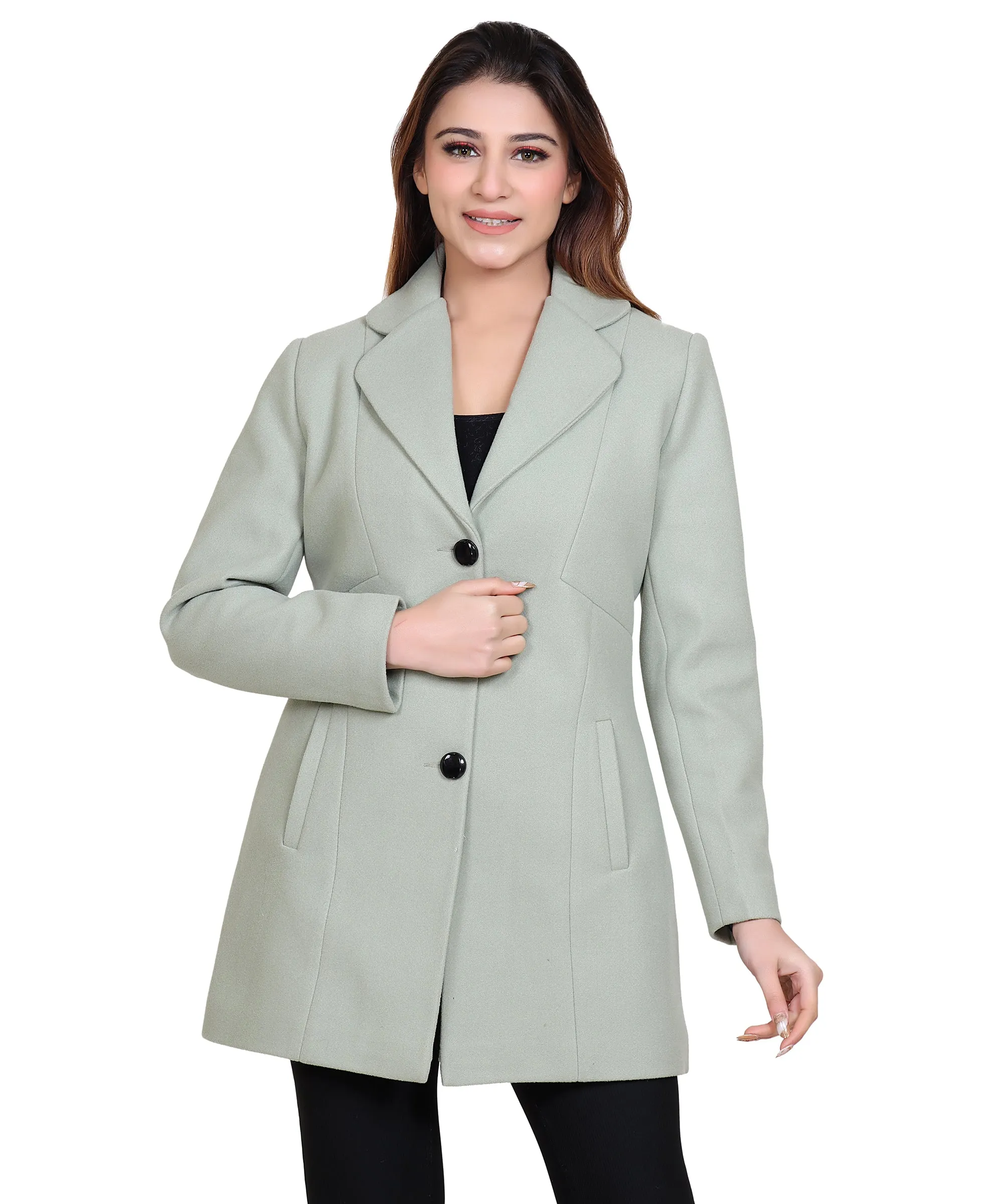 Women’s Winter Wear Coat Regular Fit For Casual Wear | Collared Neck Full Sleeve