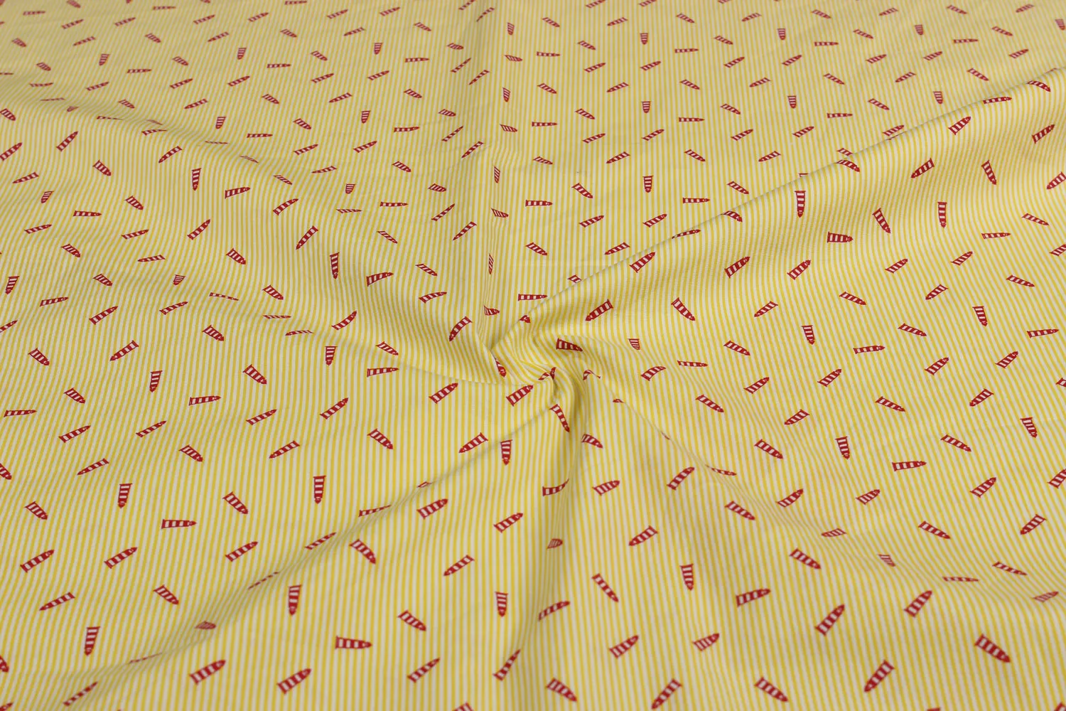 Yellow Cotton Poplin Fabric